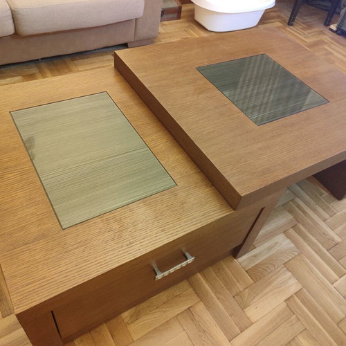 Folding coffee table new in cherry wood finish