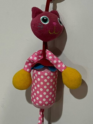 Oops Easy Rattle plush baby rattle used, bear and cat