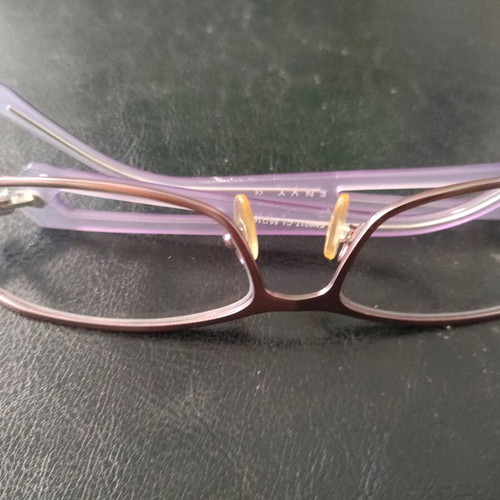 Envy Computer Glasses like new, purple and silver frame, blue light filter