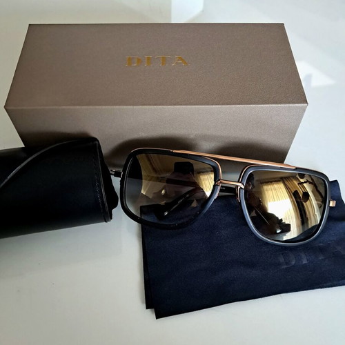 Dita Mach-One sunglasses like new, black and gold