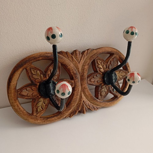 Wooden wall hanger handmade, used