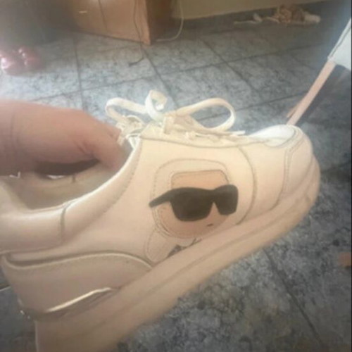 Karl Lagerfeld white athletic shoes like new, size 40
