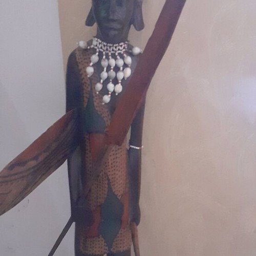 African woodcarving statues pair like new