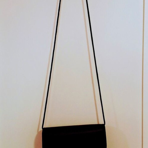 Satin crossbody bag new, black