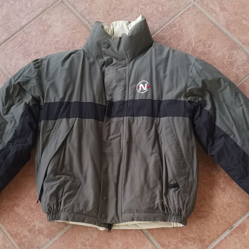 Nautica jacket like new, double face, gray khaki size M