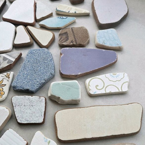Sea tiles used for crafts and decoration