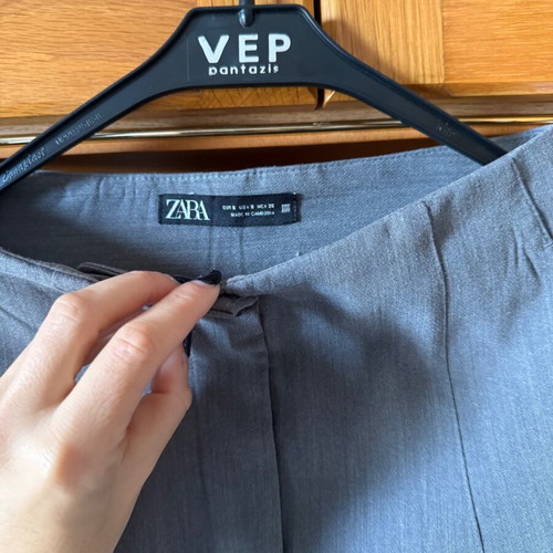 Zara pants gray high waist new, size S 36 8