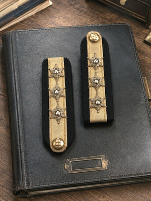 Pair of Handmade Royal Hellenic Army Colonel Epaulets circa 1910–1920 like new