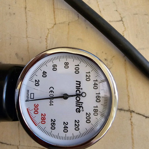 Microlife blood pressure monitor used, air leaking
