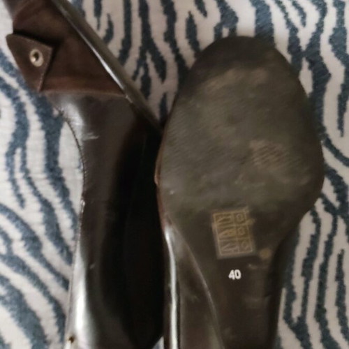 Tessera leather shoes like new, brown with bow