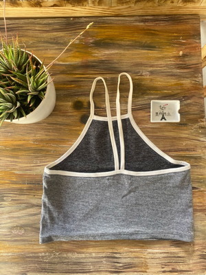 Zara top like new, grey with white, size S