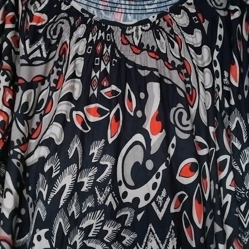 Long-sleeve blouse black and white like new XXL