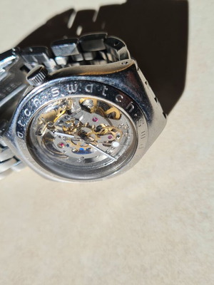 Swatch Irony Body & Soul YAS100G wristwatch used, silver color