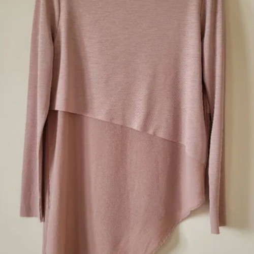 Asymmetric Zara blouse in powder pink like new size M