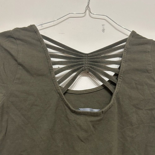 Crop top khaki size S used with back design