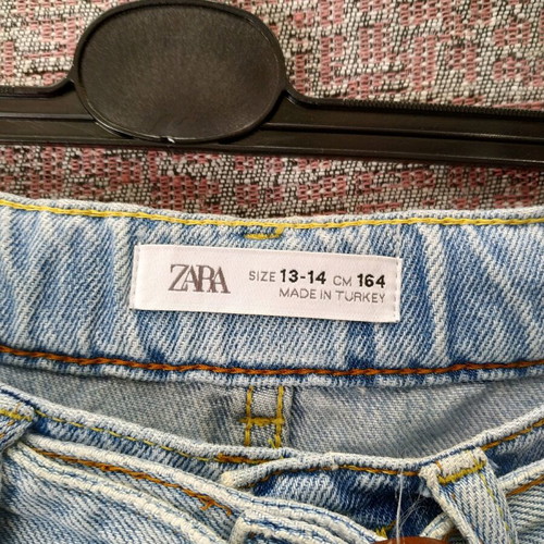 Zara blue denim culottes used, size S