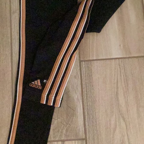 Adidas leggings size S slim fit like new, black and orange