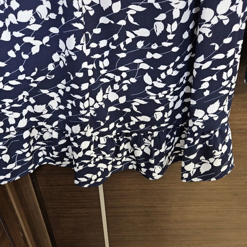 Fransa women's set skirt and blouse like new, white and blue