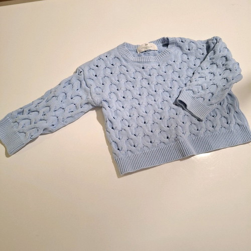 H&M knitted sweater and Primark checked pants set like new 4-5 years