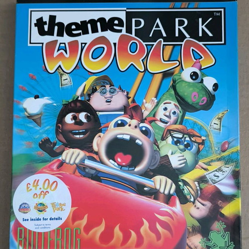 Theme Park World PC CD-ROM like new, Big Box