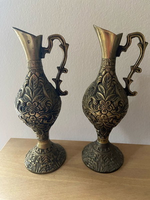 Antique brass pitchers used