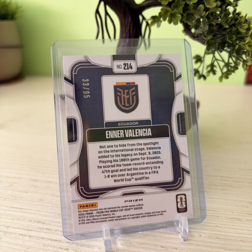 Enner Valencia Purple Wave Panini Prizm World Cup card like new