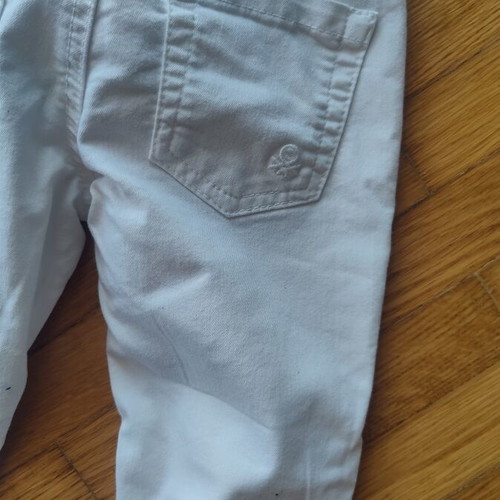 Benetton jeans like new, size 116 cm, age 5-6 years, white