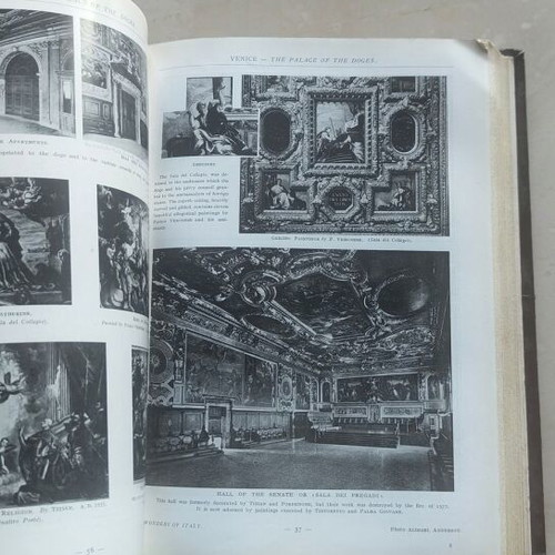 Wonders of Italy rare book used, leather-bound 1928 edition
