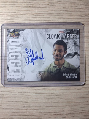 Dalon J Holland as Duane Porter Cloak Dagger Marvel autograph card Upper Deck