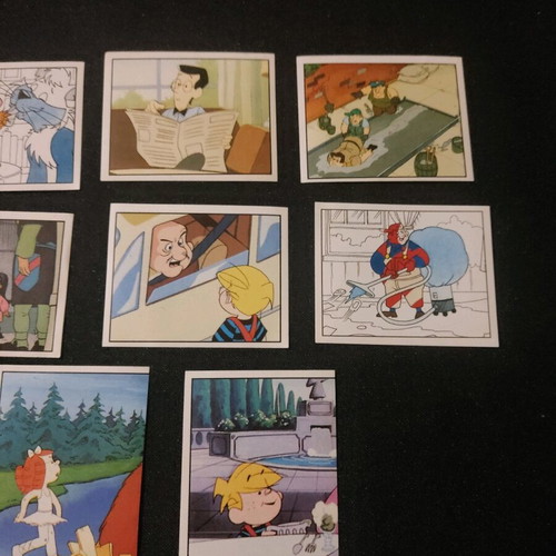 Panini Dennis the Menace collectible sticker cards like new, pack of 8