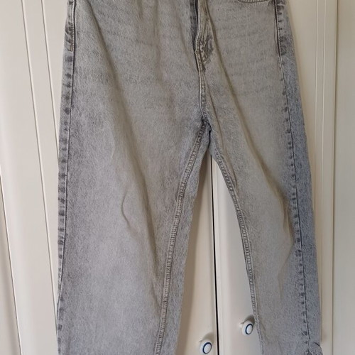 Bershka men's jeans size 42 gray acid wash used