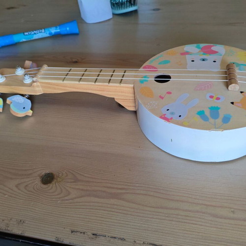 Janod Wooden Banjo Pure guitar like new for ages 3+