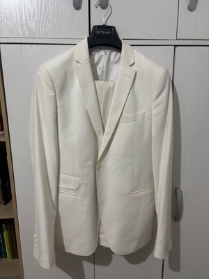 Κοστούμι Aristoteli Bitsiani λευκό σαν καινούργιο, slim fit μέγεθος M