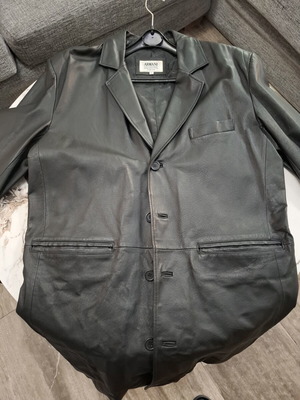 Vintage Armani Exchange men's leather jacket XL, nappa leather, like new