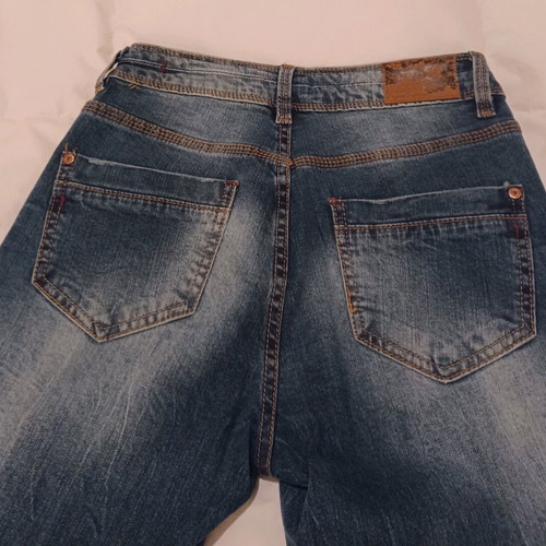 Sublevel Jean with fringes, size XS, like new, blue