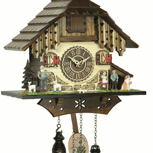 Black Forest Cuckoo Clock with Handmade Alpine House Scene and Music