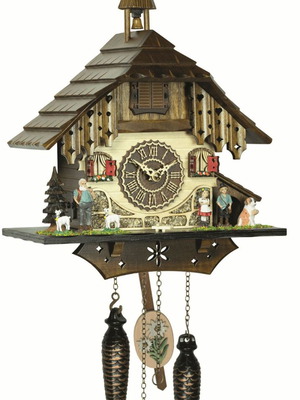 Black Forest Cuckoo Clock with Handmade Alpine House Scene and Music
