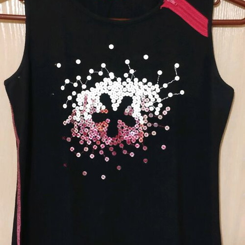 Viscose blouse with sequins used, size M