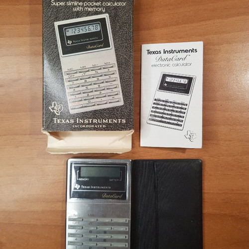 Texas Instruments Datagard calculator used for collectors
