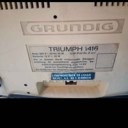 Grundig Triumph 1416 Vintage Television Like New