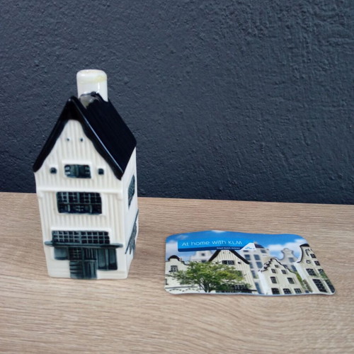KLM Blue Delft Holland Amsterdam porcelain miniature house used