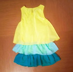 Colorful summer dress with layers like new, size 8-9Y
