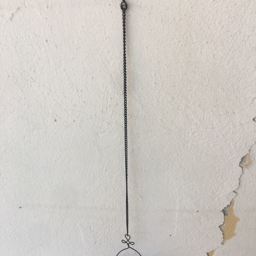 Hanging glass lanterns with chain, total length 90 cm