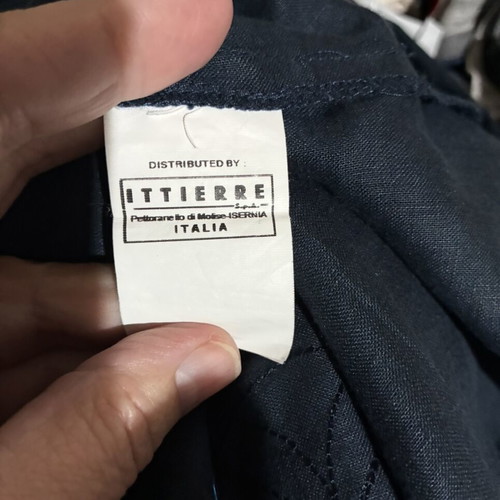 Versace linen shirt very dark blue XXL like new