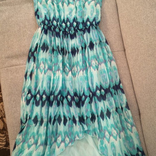 H&M dress used, turquoise, size 34