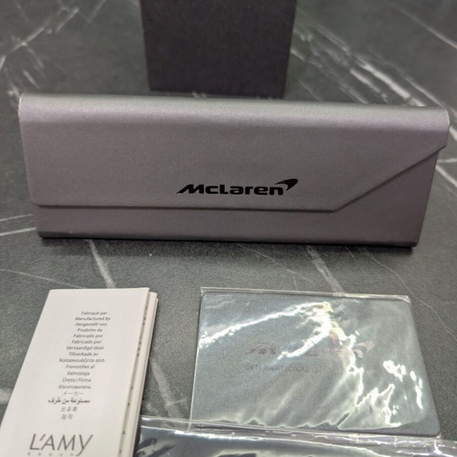 McLaren foldable sunglasses case new gray with card and box