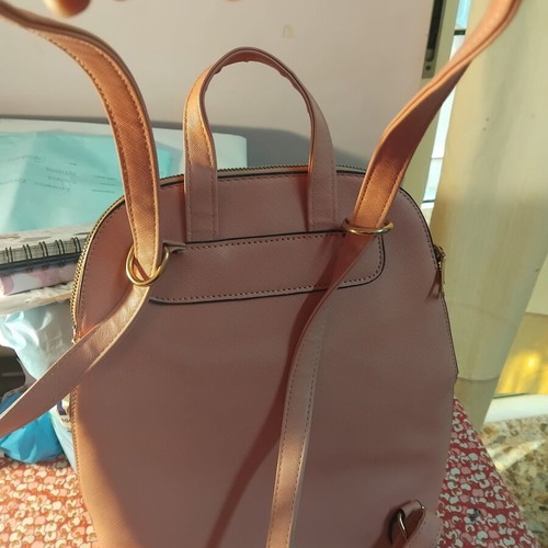 Women's backpack like new, adjustable straps, white and pink