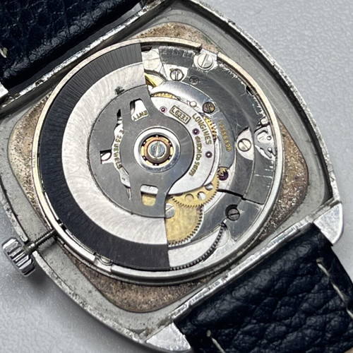 Longines Conquest Automatic watch used with black leather strap
