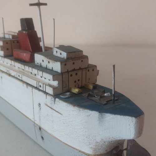 Decorative Handmade Ship Made From Recycled Materials