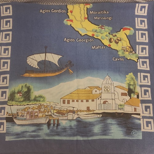 Corfu beach towel used